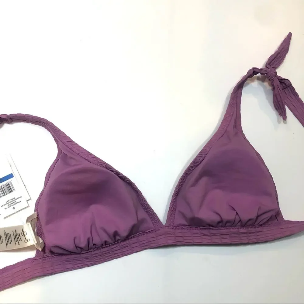 Jessica Simpson Smocked Bow-Tie Bikini Swim Top